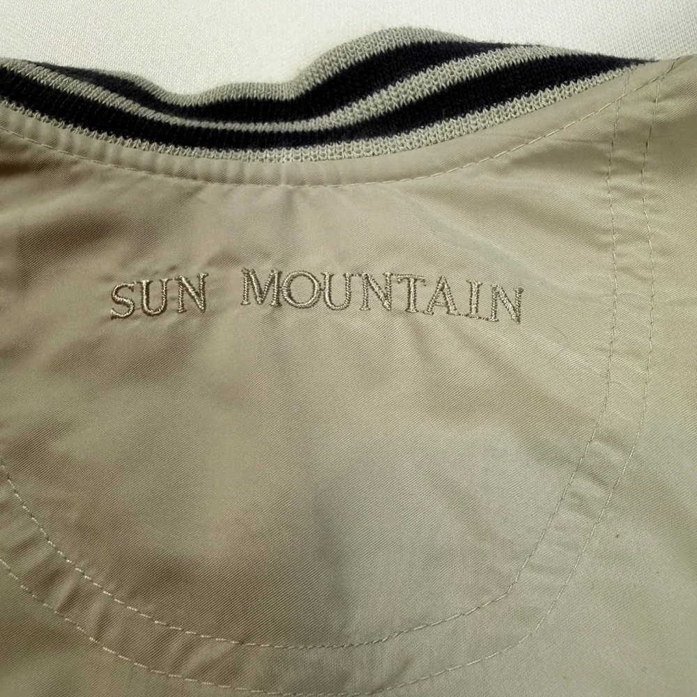 Sun Mountain Ladies Headwind Sierra Golf Windshirt Tan V-Neck Pullover NWT L New